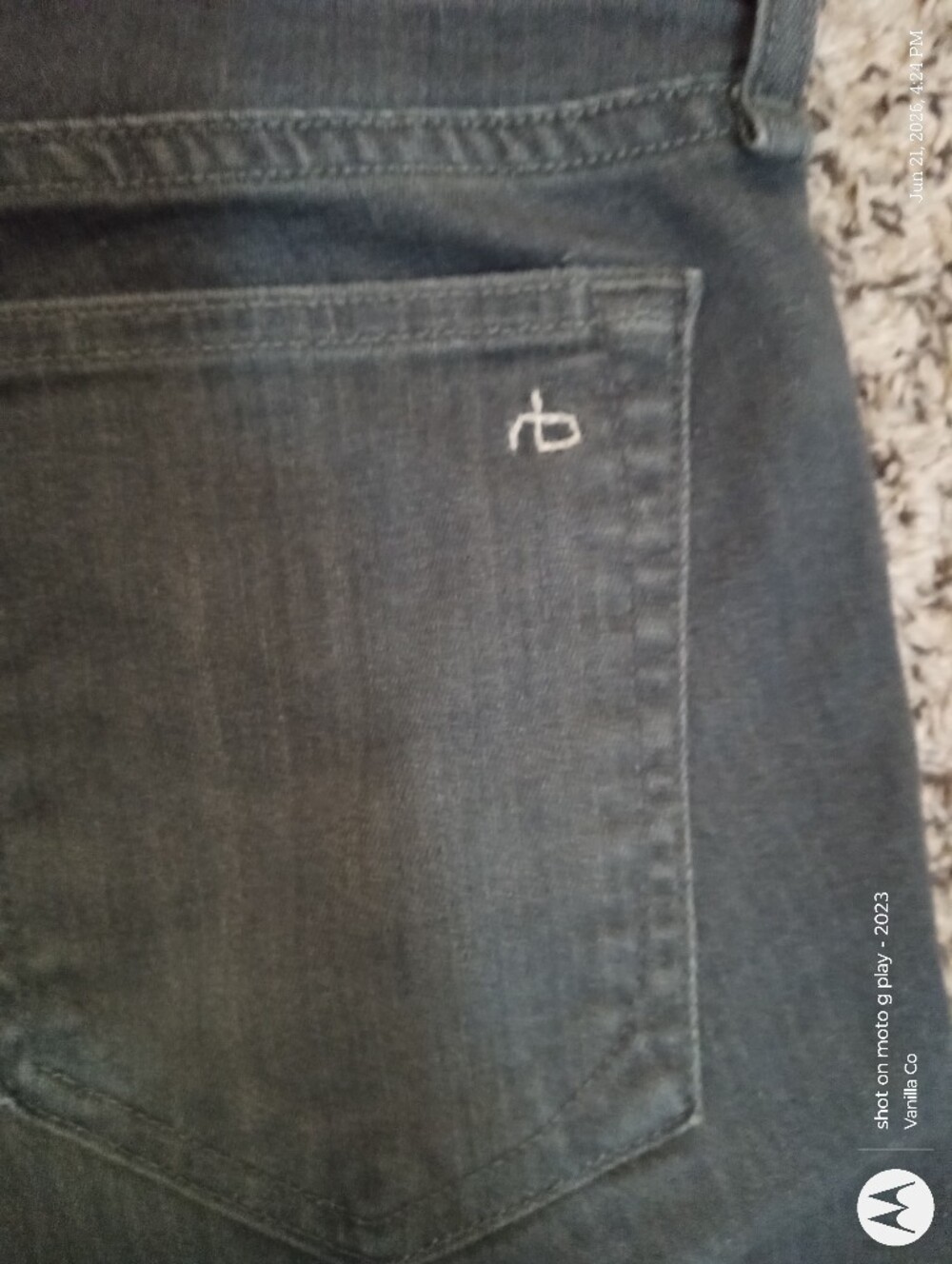 Anthropologie Rag & Bone Fit 1 Extra Slim Jean Skinny Grey Size 32 - Picture 6 of 10